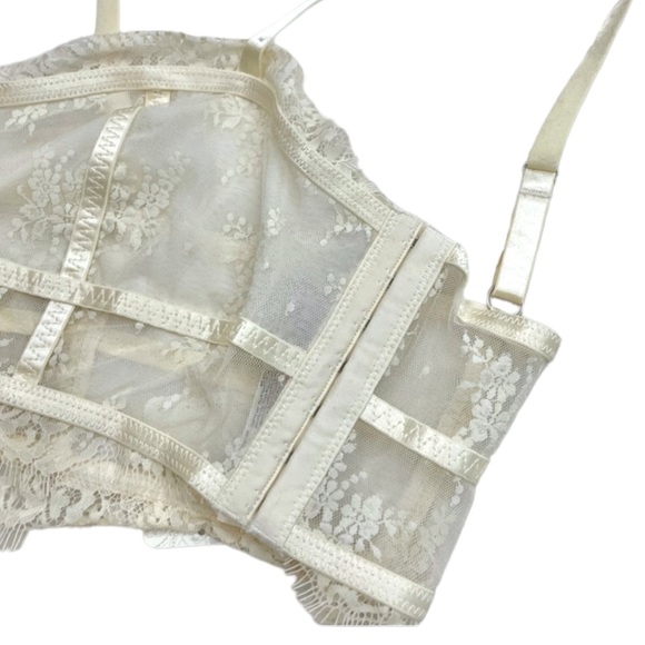 NWT Free People Layer In Lace Bustier In Ivory - Picture 6 of 8